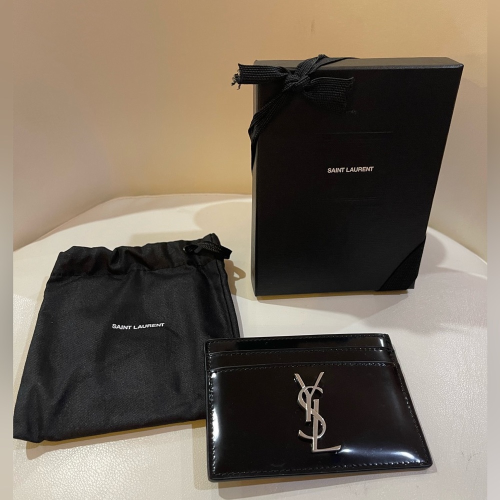 Saint Laurent Leather Black Card Holder - Picture 3 of 9